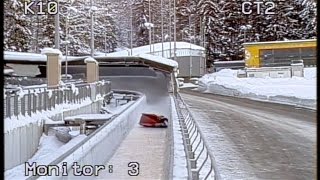 Luge crash compilation in Konigssee Doubles only [upl. by Aedni]