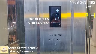 New MAROHNTKE Scenic Elevator with Voiceovers at Senen Central Shuttle Jakarta [upl. by Anuala]