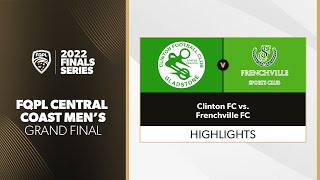 FQPL Central Coast Mens Grand Final  Clinton FC vs Frenchville FC Highlights [upl. by Noneek]