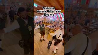 Oktoberfest wenn die Platten fallen 800€ weg cannstatterwasen oktoberfest kellner fail [upl. by Siwel]