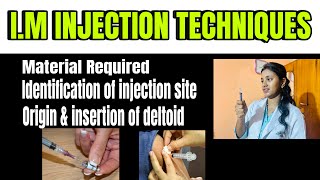 IM INJECTION TECHNIQUES💉 Deltoid muscles  easy way to insert  intramuscular injection💉🌡️ [upl. by Airym]