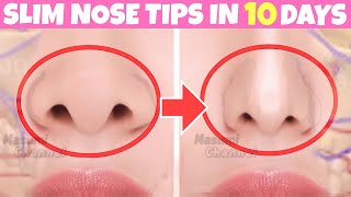 SLIM NOSE TIPS EXERCISES Make Nose Tips Smaller Sharper  Fix Fat Round Nose [upl. by Durrej284]