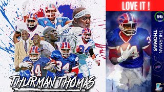 HOW GOOD IS THURMAN THOMAS LEGENDS 96 OVERALL GAMEPLAY l PLAYER REVIEW ULTIMATE TEAM [upl. by Parnas]