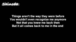 Linkin Park  In The End Lyrics on screen HD [upl. by Bartel]