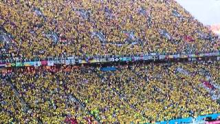 Brazilian supporters sing the national anthem [upl. by Airalav171]