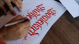 Fraktur calligraphy [upl. by Jordain730]