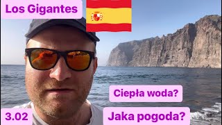 🇪🇸Teneryfa w lutym Czy jest ciepło Jaką temperaturę ma ocean Los Gigantes 4K [upl. by Maretz773]