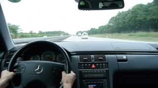 Mercedes W 210 BRABUS 58  4matic  Autobahn A 1  310 kmh [upl. by Ahern339]