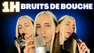 ASMR FR  1H de BRUITS DE BOUCHE 🥵 3 MICROS monstrueusement INTENSE [upl. by Lidah814]