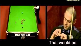 Ronnie O Sullivan fastest 147 and Ronnie in the chair looking at Ebdon [upl. by Aehta]