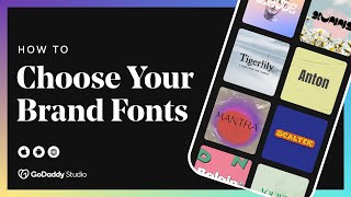 Find the perfect FONT PAIRING for your brand  GoDaddy Studio [upl. by Barthol795]