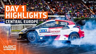 Day 1 Highlights  WRC Central European Rally 2023 [upl. by Dier]