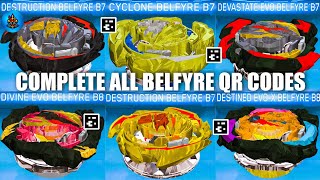 COMPLETE ALL BELFYRE QR CODES BEYBLADE BURST APP  TOTAL BURST [upl. by Nimaj]