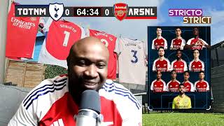 Stricto Reaction To Gabriel GOAL Spurs 0  1 ARSENAL  strictostrict [upl. by Filiano]