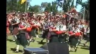 150th Maryborough Highland Gathering Tattoo  Massed Pipes amp Drums [upl. by Ahsiemac]