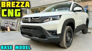 Brezza CNG Base Model 2024 ✅ Brezza LXI CNG 2024 Model Review ✅ All Details [upl. by Novahs]