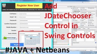 How to install add JDateChooser JCalendar Date Picker in netbeans IDE Swing [upl. by Einaj]