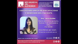 Mes Mundial del Alzheimer  Certificado Único de Discapacidad  Dra Laura Subies  7923 [upl. by Adne]