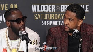 THE FULL TENSE DEONTAY WILDER VS DOMINIC BREAZEALE FINAL PRESS CONFERENCE amp FACE OFF VIDEO [upl. by Alesram]