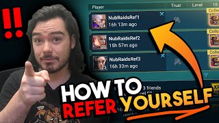 How to REFER YOURSELF to get MAX REWARDS QUICKLY  Raid Shadow Legends [upl. by Anne555]