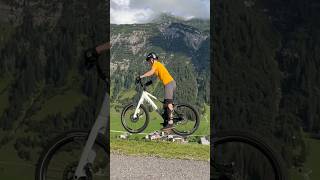 Slackline on Trial Bike 🤘canyon trialbike streettrial shorts trial mtb slackline [upl. by Nodaj]