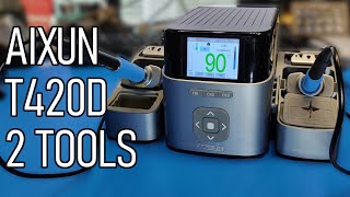 SDG 264 Aixun T420D 2 Channel 200W Soldering Station Detailed Review [upl. by Ordnagela]