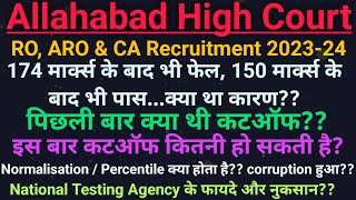 Allahabad High Court ROARO Vacancy 2023 highcourtjobs Normalisation percentile ahcroaro [upl. by Yong]