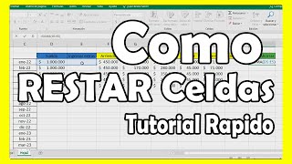 Como RESTAR en EXCEL varias Celdas Paso a Paso [upl. by Elbertina774]