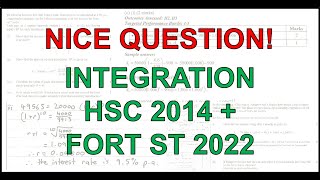 HSC Year 12 Extension 2 4U  Nice Question  Integration  HSC 2014  Fort St 2022 [upl. by Leirraj467]