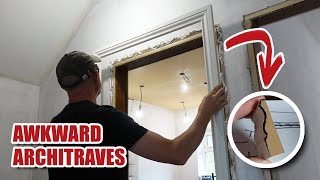 Fitting architraves on uneven replastered walls 1920’s Renovation Part 28 [upl. by Calen]