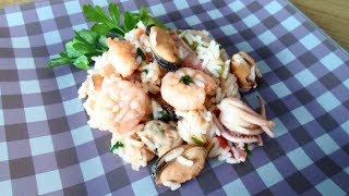 Risotto mit MeeresfrüchtenEssen Rezepte [upl. by Aicilet41]