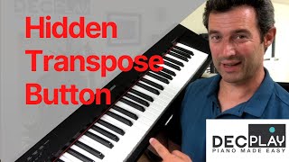 How To Use the Hidden Transpose Button on Yamaha NP12 Piaggero Piano Keyboard amp NP32 [upl. by Eartha]