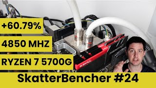 Ryzen 7 5700G Overclocked to 4850 MHz With PBO 2 Curve Optimizer  SkatterBencher 24 [upl. by Blaze381]