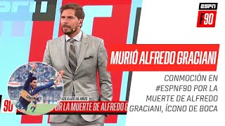 CONMOCIÓN en ESPNF90 por la muerte de Alfredo Graciani histórico artillero de Boca [upl. by Lacsap901]