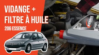 Vidange et changement du filtre à huile Peugeot 206 14 8V 🛢 [upl. by Theurer633]