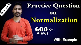 Lec31 Practice Question on Normalization  Database Management System [upl. by Guillemette]