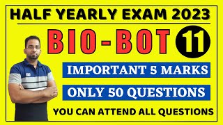 11th Bio Botany Important Questions 2023  11th Bio Botany Half Yearly Exam 2023 Important 5 Marks [upl. by Celle344]