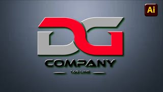 DG  Company Logo Design in Adobe Illustrator cc Tutorials  Bangla  Graphic design [upl. by Clerissa]