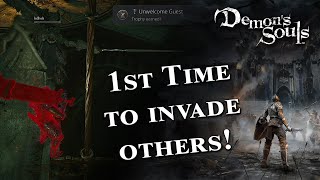 Unwelcome Guest Trophy Demons Souls Remake  1ST TIME TO TRY INVADING [upl. by Apur]