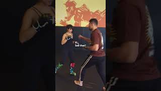 Alex Pereira teaches Nina Drama how to fight amp check leg kicks shorts ufc mma alexpereira [upl. by Ernaline]