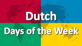 Learn Dutch part 1  Days of the Week [upl. by Aeresed146]