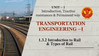 132 Introduction to Rail amp Types of Rail  CE404 [upl. by Dhiren]