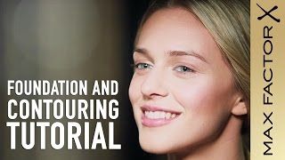 Foundation and Contouring Tutorial How To Apply Foundation and Contour  Max Factor Masterclass [upl. by Nylhsoj]