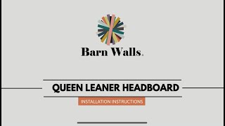 Queen Leaner Headboard Assembly Instructions [upl. by Hertzfeld]