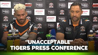 Benji reign starts with quotunacceptablequot showing  Tigers press conference  Fox League [upl. by Deryl]