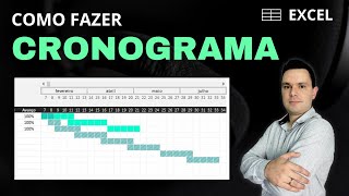 Como fazer Cronograma em Excel com Gráfico de Gantt [upl. by Hilton]