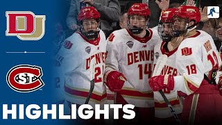 Denver vs St Cloud State  NCAA College Hockey  NCHC Frozen Faceoff  Highlights  March 22 2024 [upl. by Anaed]