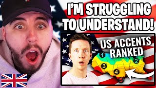 Brit Reacts to American Accents Ranked EASIEST to HARDEST to Understand [upl. by Atnauq]