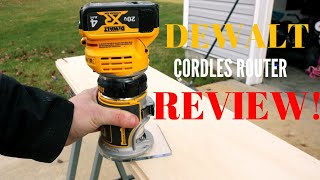 DEWALT 20v Cordless Compact Router REVIEW Everything you want to know about the DEWALT DCW600B [upl. by Acissej]