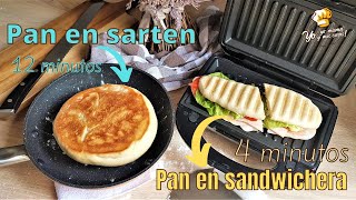 ⭐ PAN EN SARTEN Y SANDWICHERA En solo unos minutos [upl. by Kolk778]